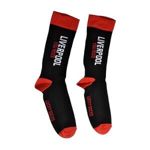 Liverpool FC Unisex Adult You Reds Socks / Red/Black/White
